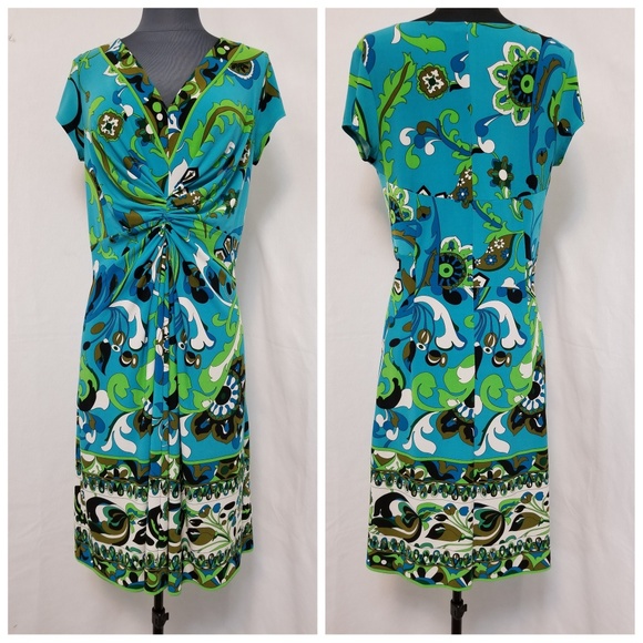 Boston Proper Dresses & Skirts - Muse Boston Proper Dress Ruching Size 10 Print